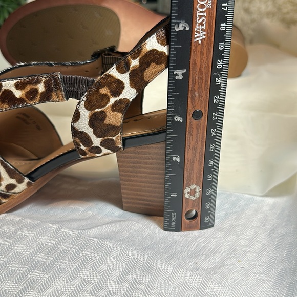 Trask Brand “Charlene” shoes heels sandals leopard open toe 10M NIB - Picture 8 of 9